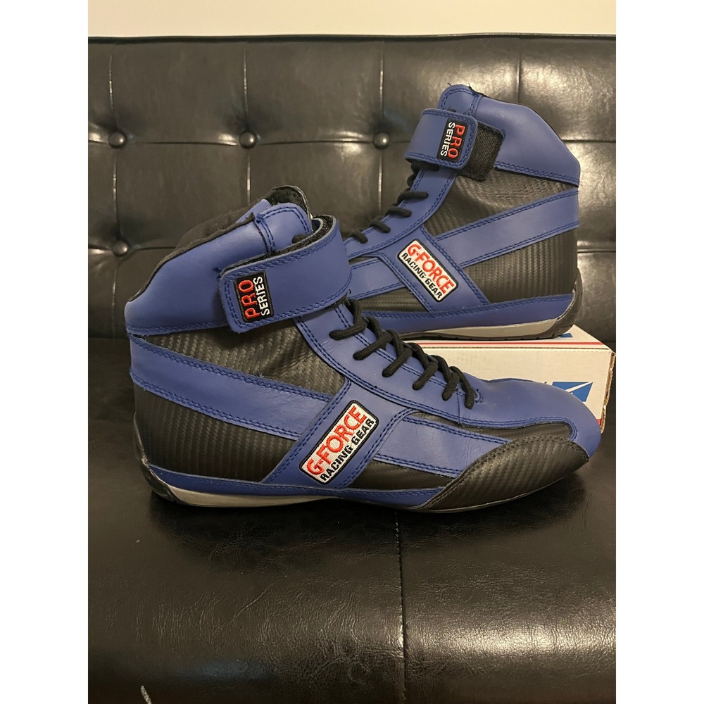 G-Force Racing Gear Pro Series Blue Black Driving Racing Shoes